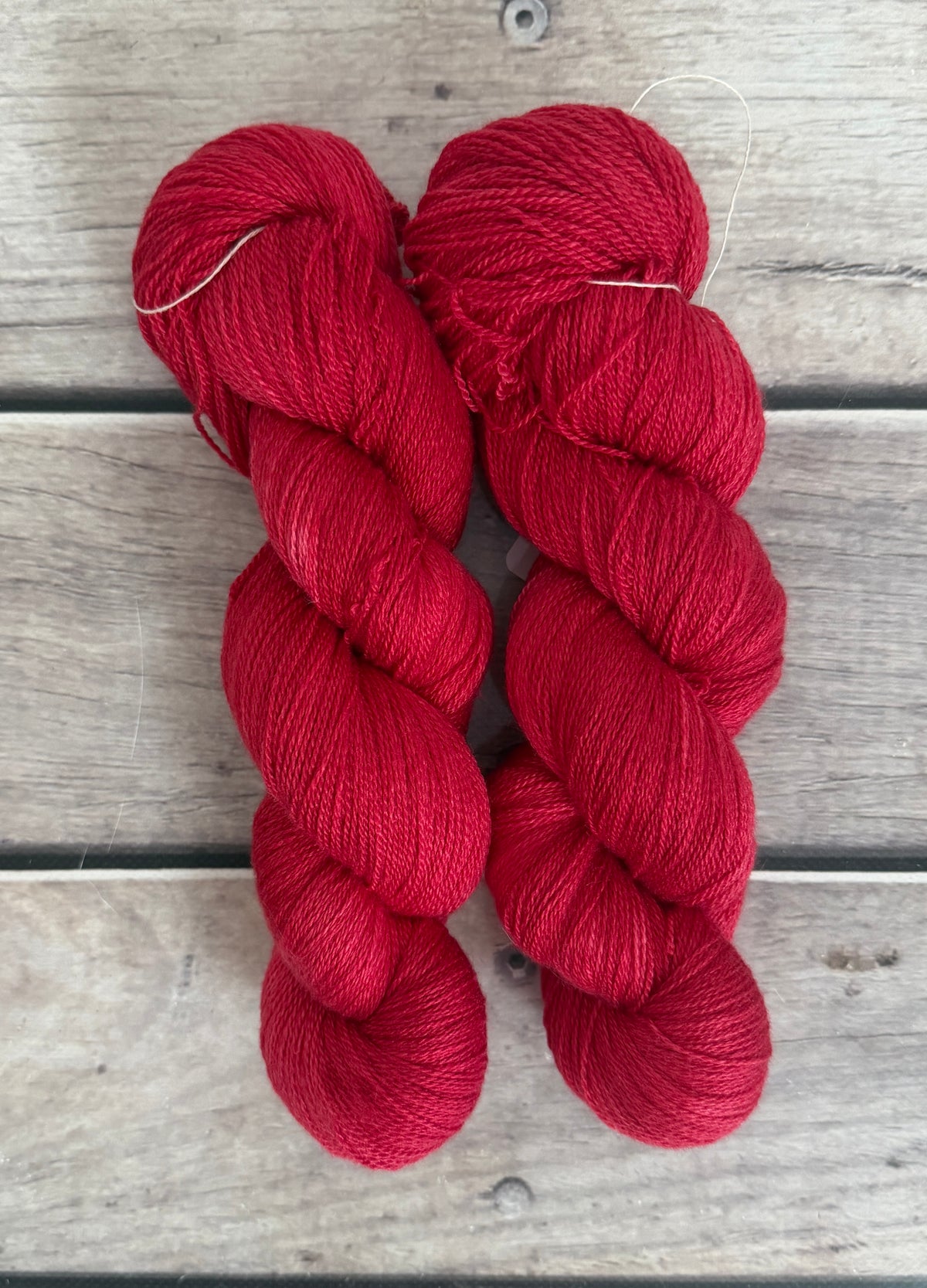 Red Coral ooak - 2 ply/lace - silk/merino - Jasmine 2