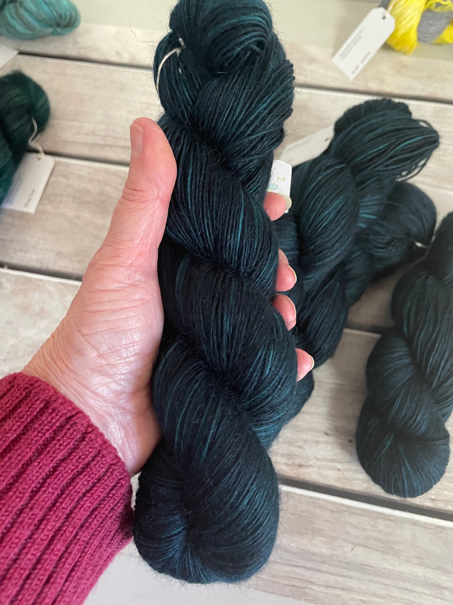 Deep Seas - 4 Ply merino/mohair - Peppermint