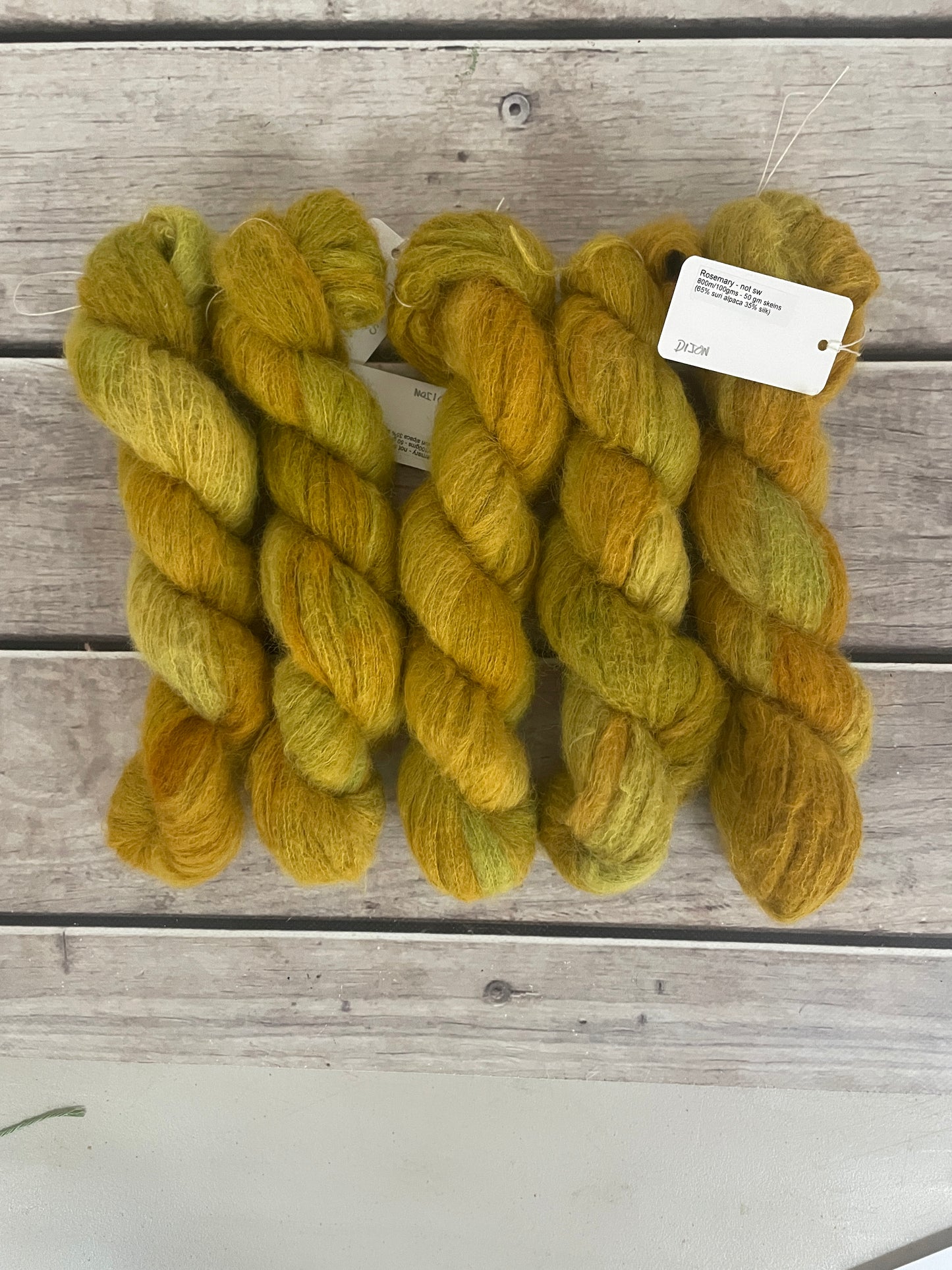 Dijon - 2 ply Suri/merino fluff - Rosemary