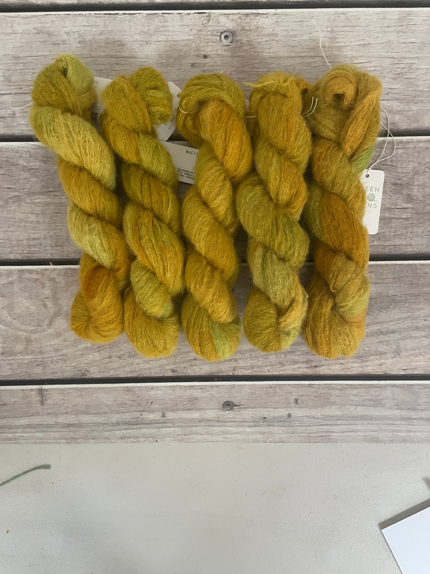 Dijon - 2 ply Suri/merino fluff - Rosemary