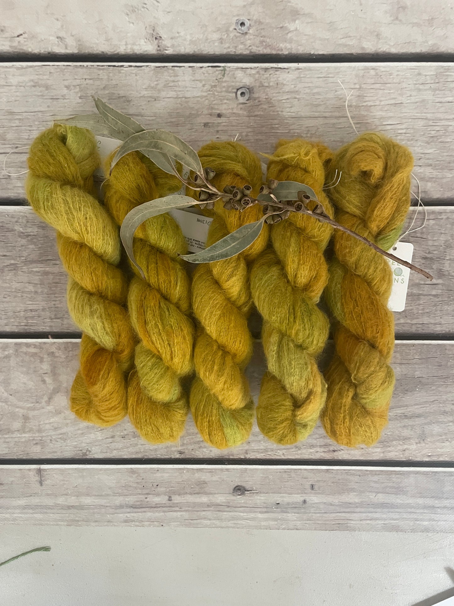 Dijon - 2 ply Suri/merino fluff - Rosemary
