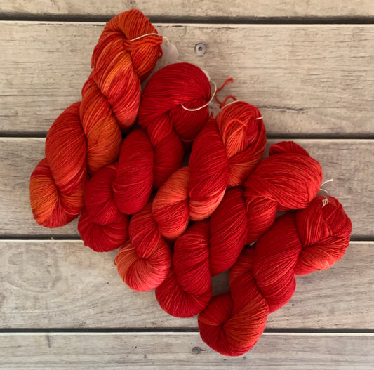 Mexican Skirt - sock yarn in merino and nylon 4 ply - Darjeeling 4