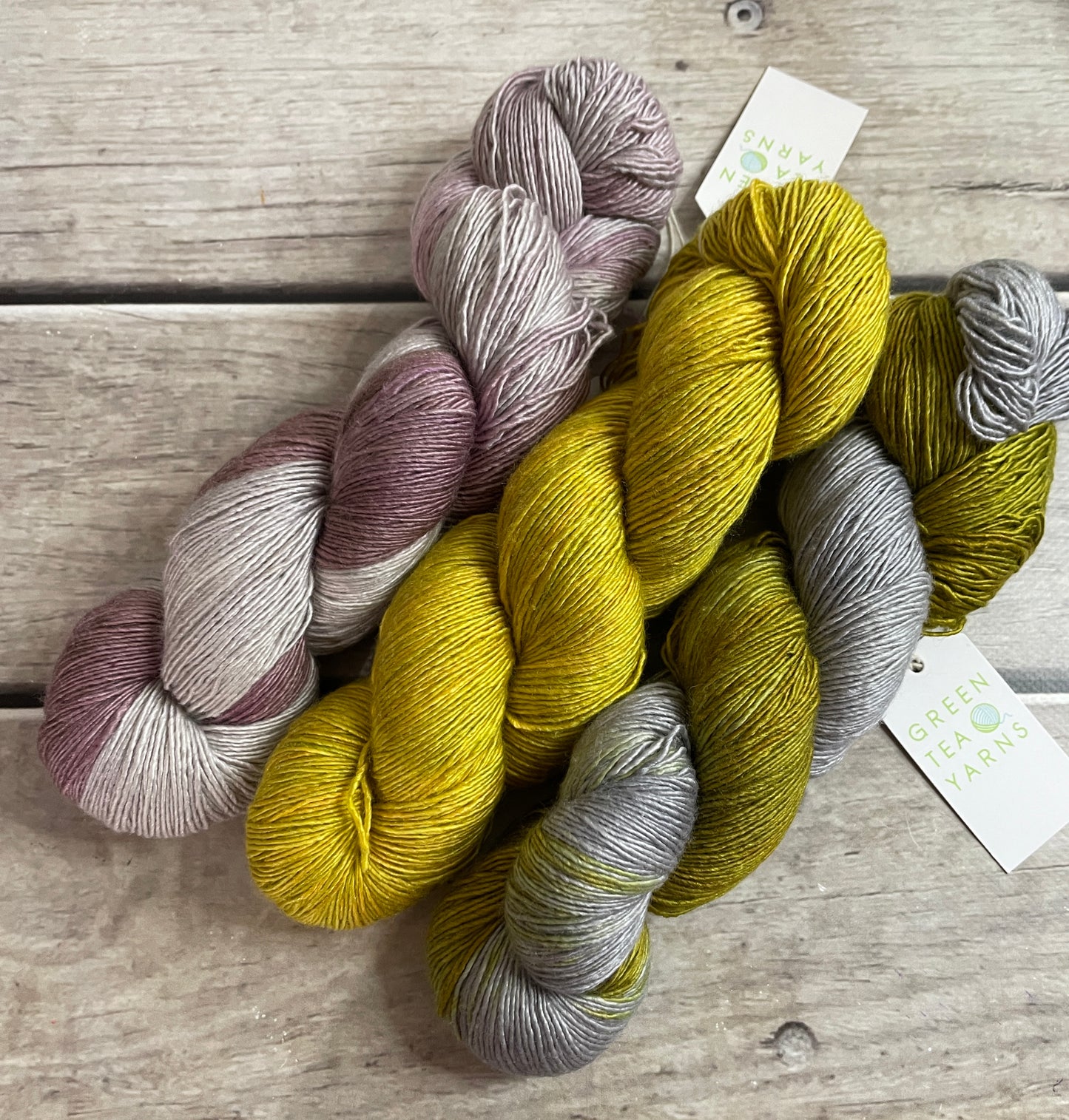 Silvereye - 3 skein set - 4 ply single/Osmanthus