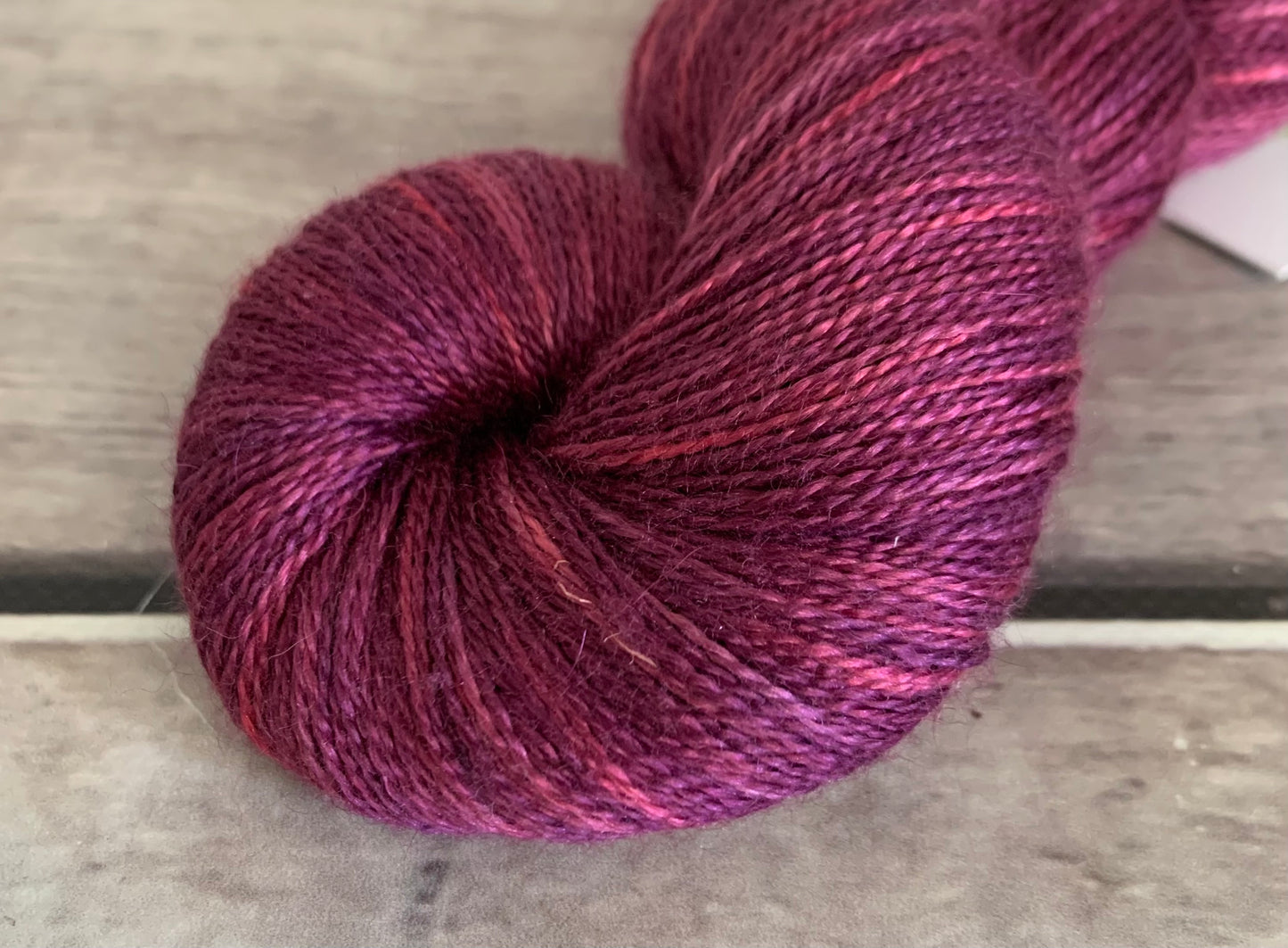 Raspberry Beret - 2 Ply in Silk & Alpaca - Echinacea