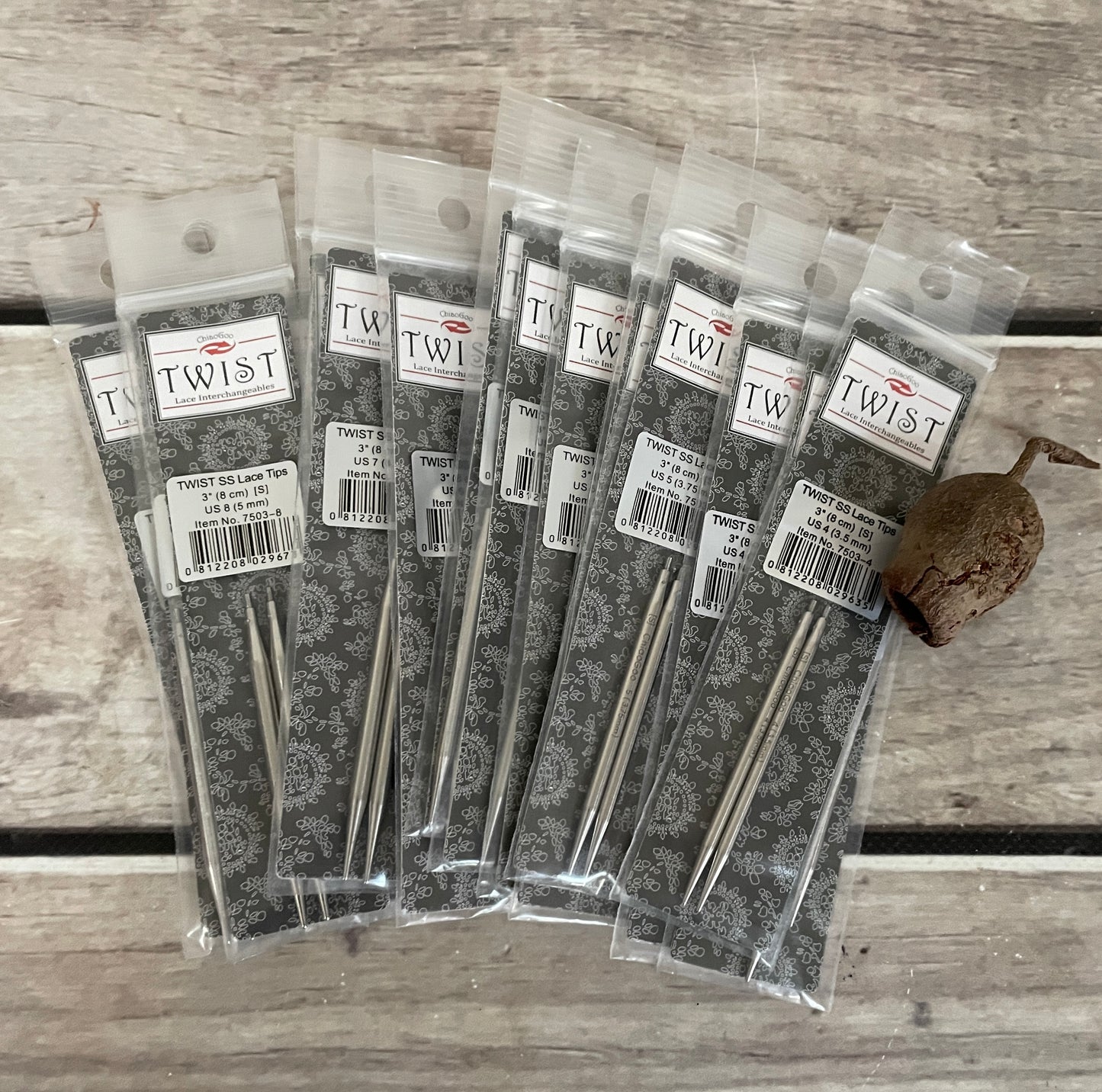 ChiaoGoo TWIST SS Lace Interchangeable Needle Tips - 3" - small