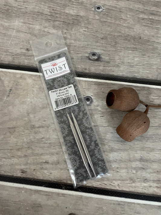 ChiaoGoo TWIST SS Lace Interchangeable Needle Tips - 3" - small