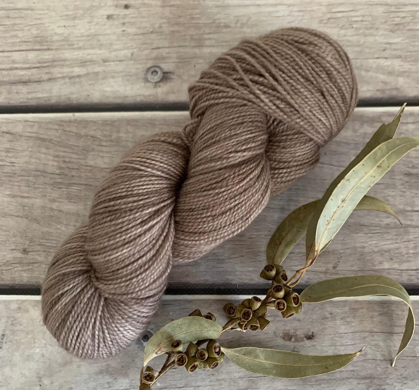 Mushroom ooak on Bush Sock Yarn - 4 ply OB