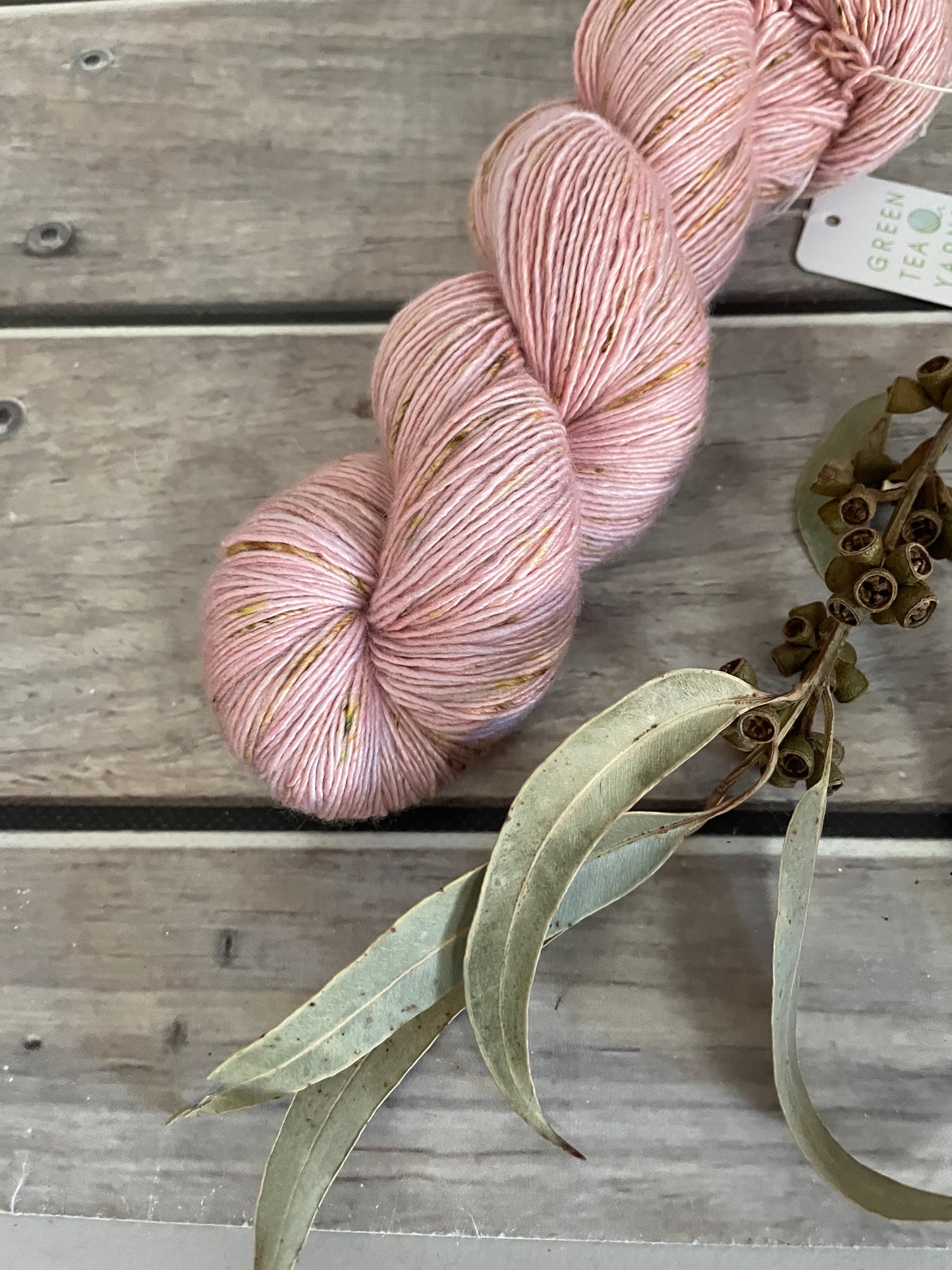 Speckled Dragon - 4 ply in Mulberry silk and Merino singles yarn - Osmanthus
