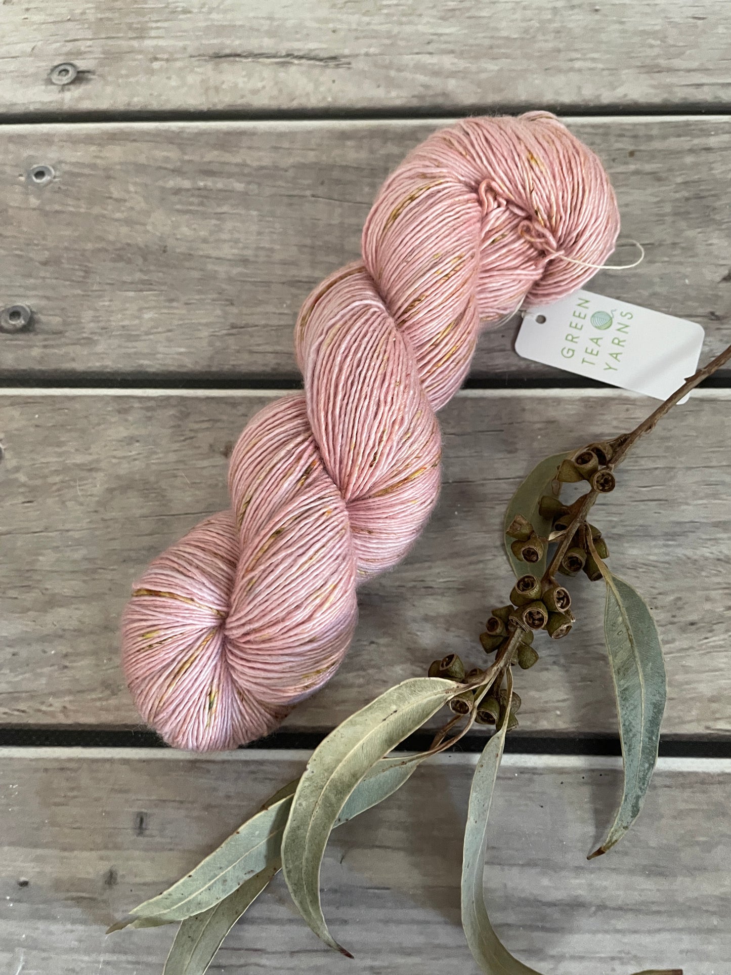 Speckled Dragon - 4 ply in Mulberry silk and Merino singles yarn - Osmanthus