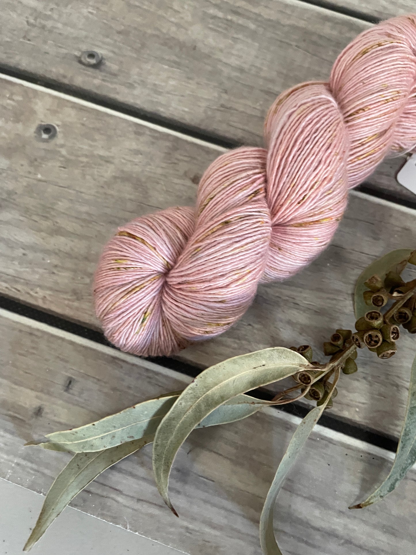 Speckled Dragon - 4 ply in Mulberry silk and Merino singles yarn - Osmanthus
