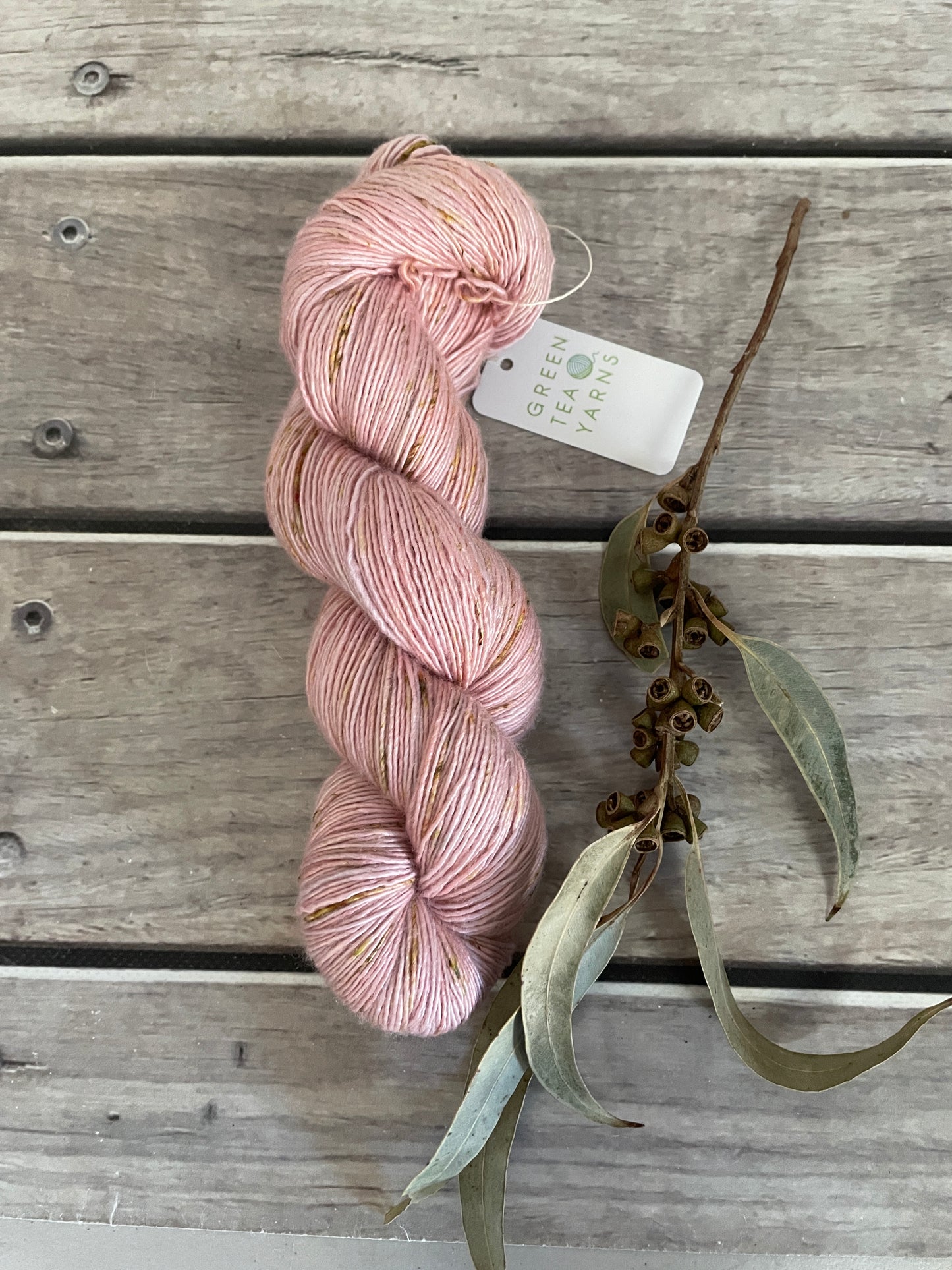 Speckled Dragon - 4 ply in Mulberry silk and Merino singles yarn - Osmanthus