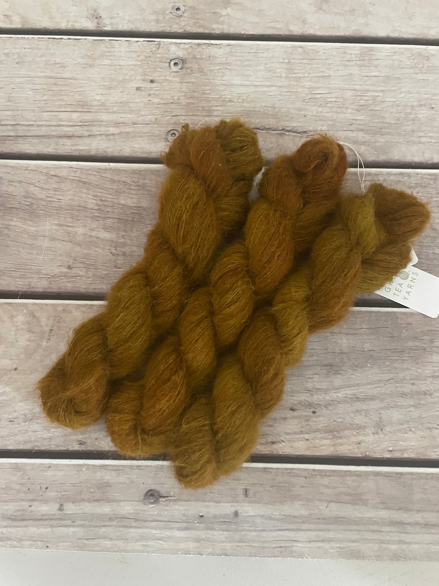 Ming Tile - 2 ply Suri/merino fluff - Rosemary
