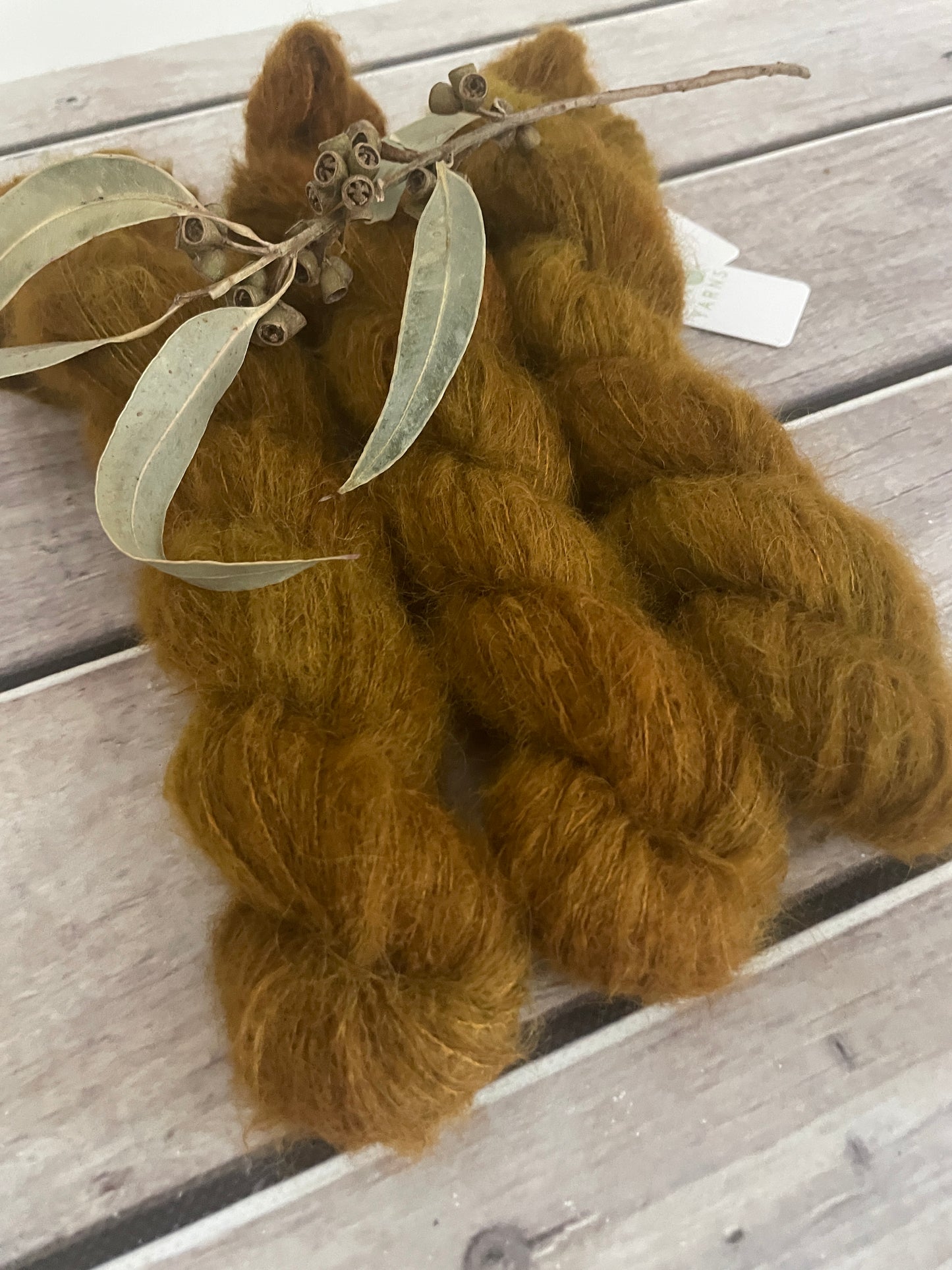 Ming Tile - 2 ply Suri/merino fluff - Rosemary