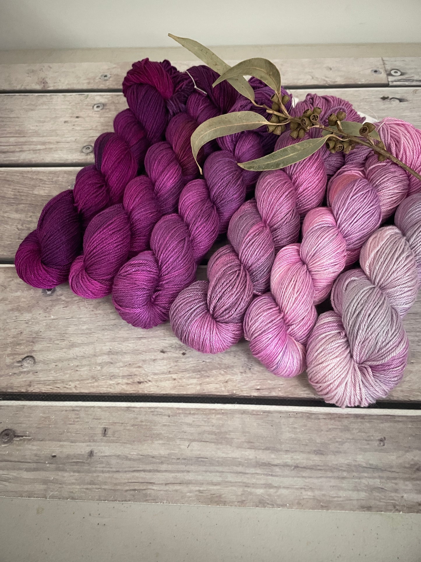 Knit for the Girls fade - 6 x full skeins - Jasmine 4 ply
