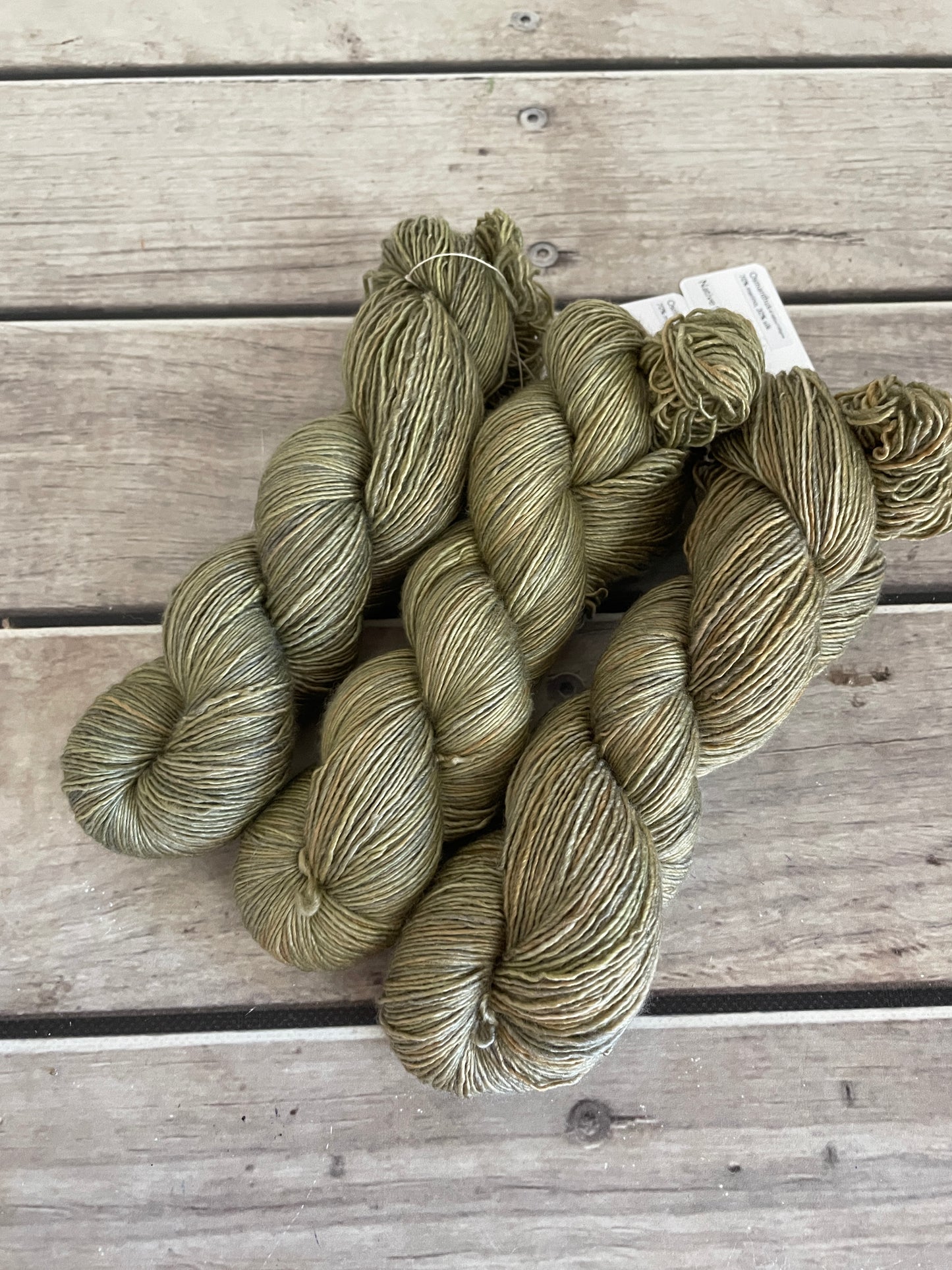 Native Sage on Merino and Silk 4 ply single - Osmanthus
