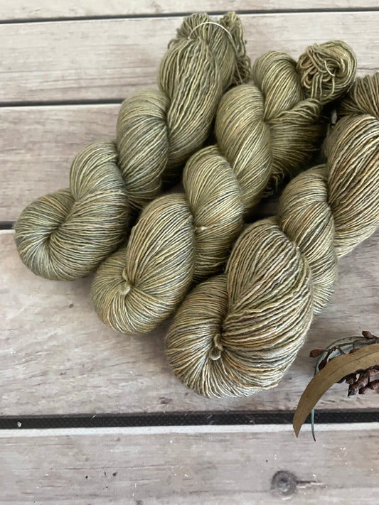 Native Sage on Merino and Silk 4 ply single - Osmanthus