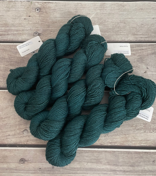 Forest Walk on Merino and Silk 4 ply single - Osmanthus