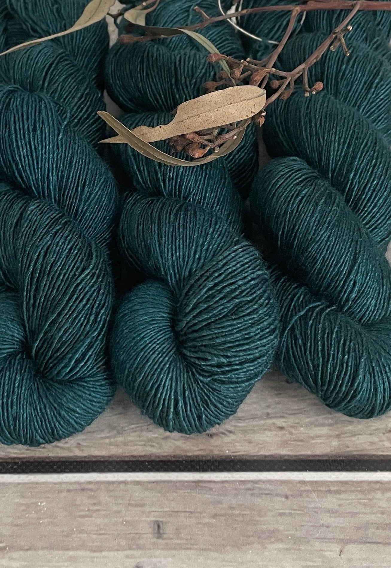 Forest Walk on Merino and Silk 4 ply single - Osmanthus