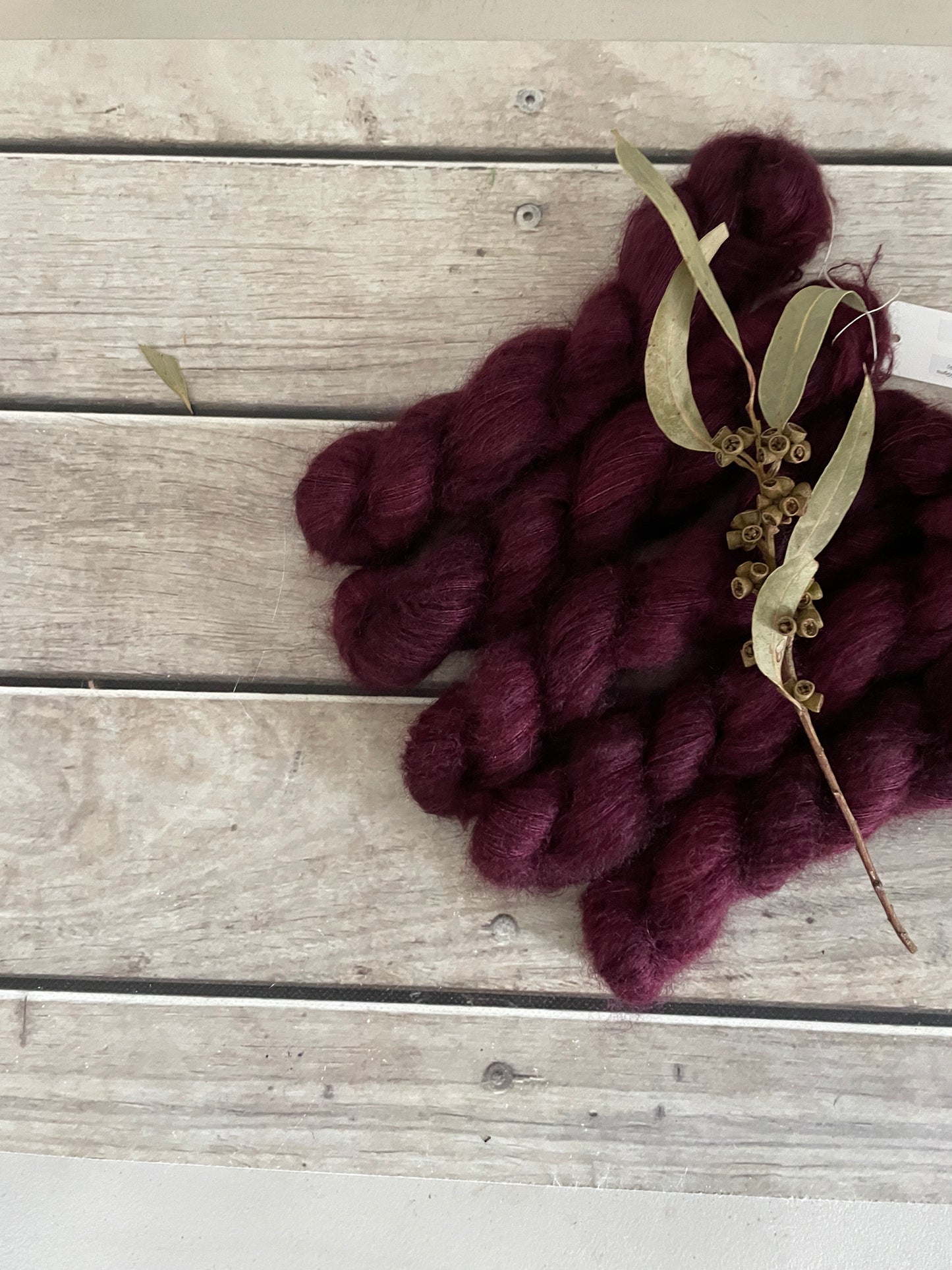 Black Cherry - on Shui Yun Silk and Mohair - lace weight, 2 ply