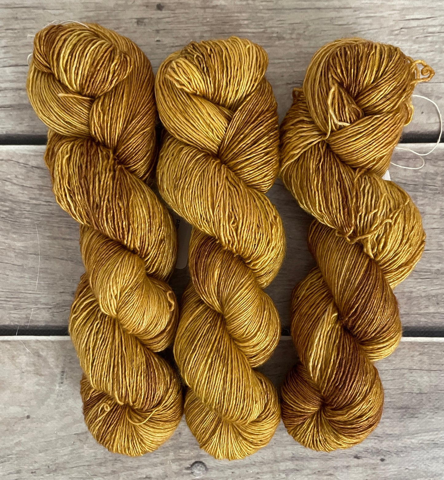 Golden Mustard on Merino and Silk 4 ply single - Osmanthus4