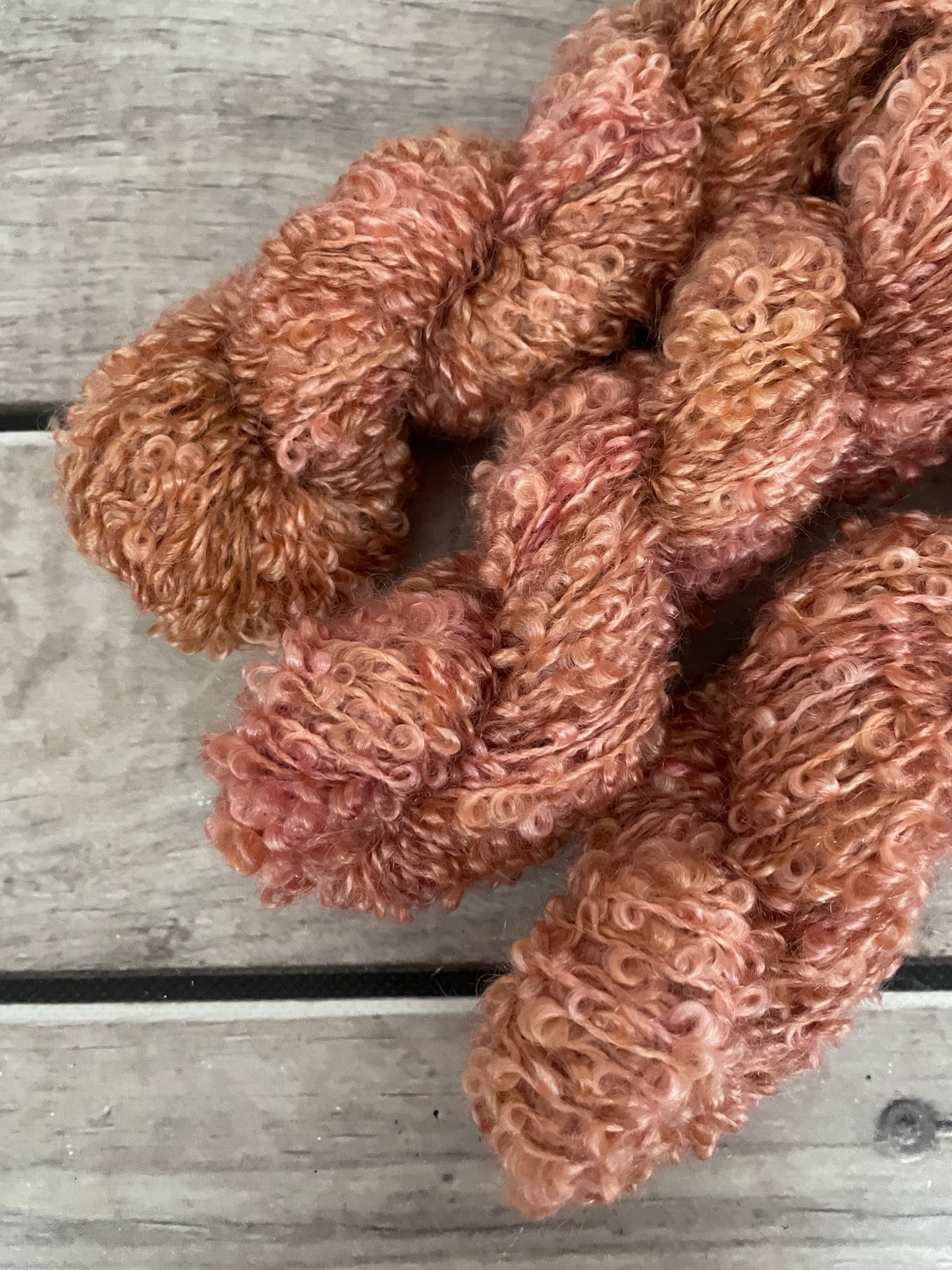 Rose Gold - 12 Ply mohair boucle - Raspberry