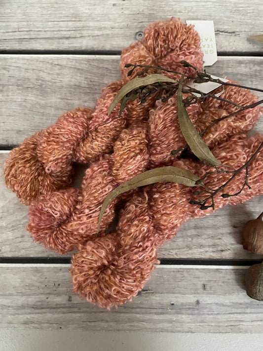 Rose Gold - 12 Ply mohair boucle - Raspberry