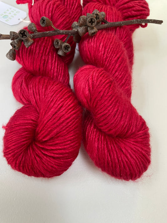 Red Lacquer- 10 ply merino/silk singles - Peach