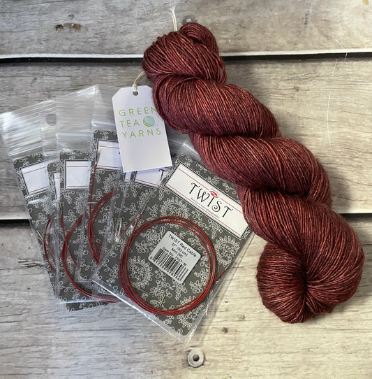 ChiaoGoo TWIST Red Lace Cables - mini, small and large