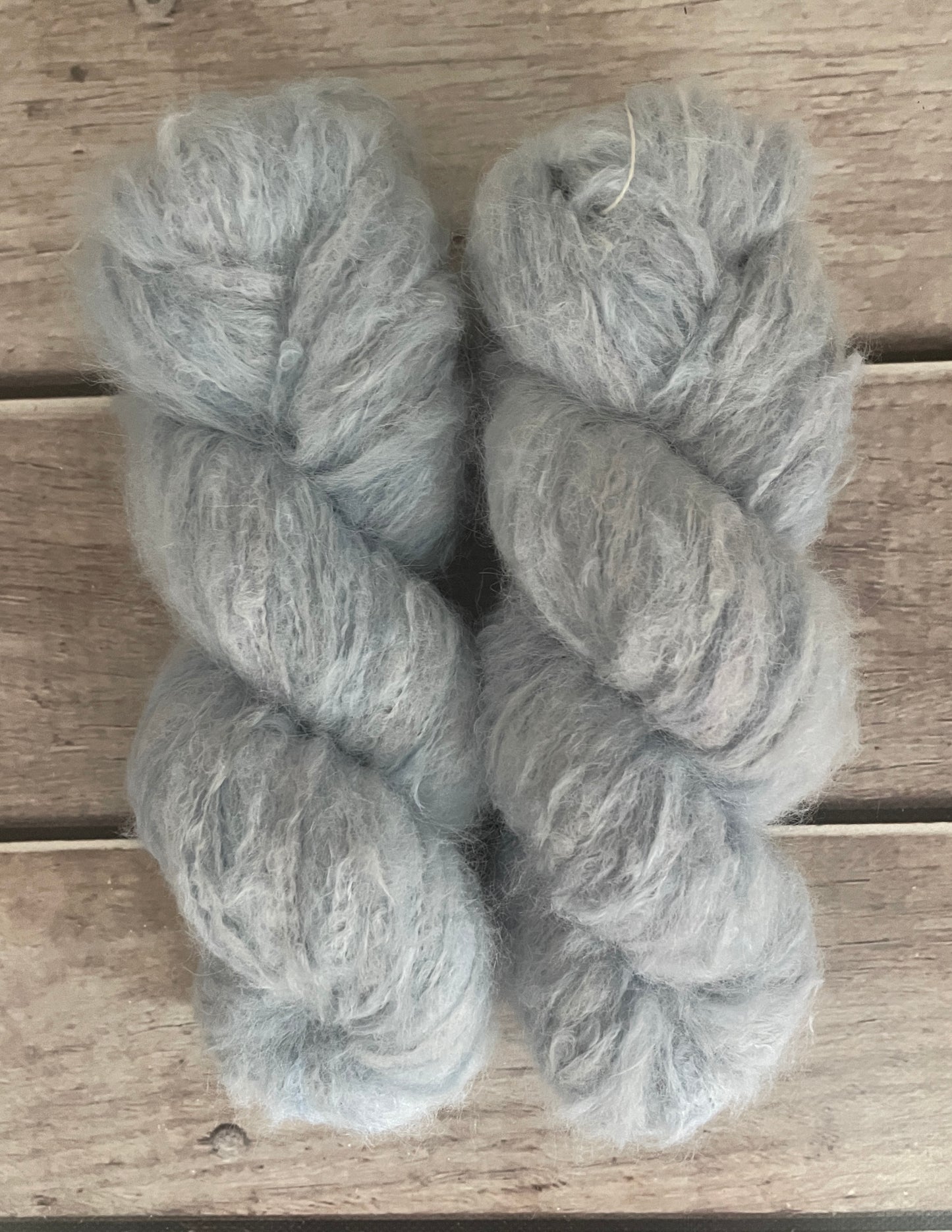 Ice Blue - 8 ply suri/silk fluff - Rosehip DK