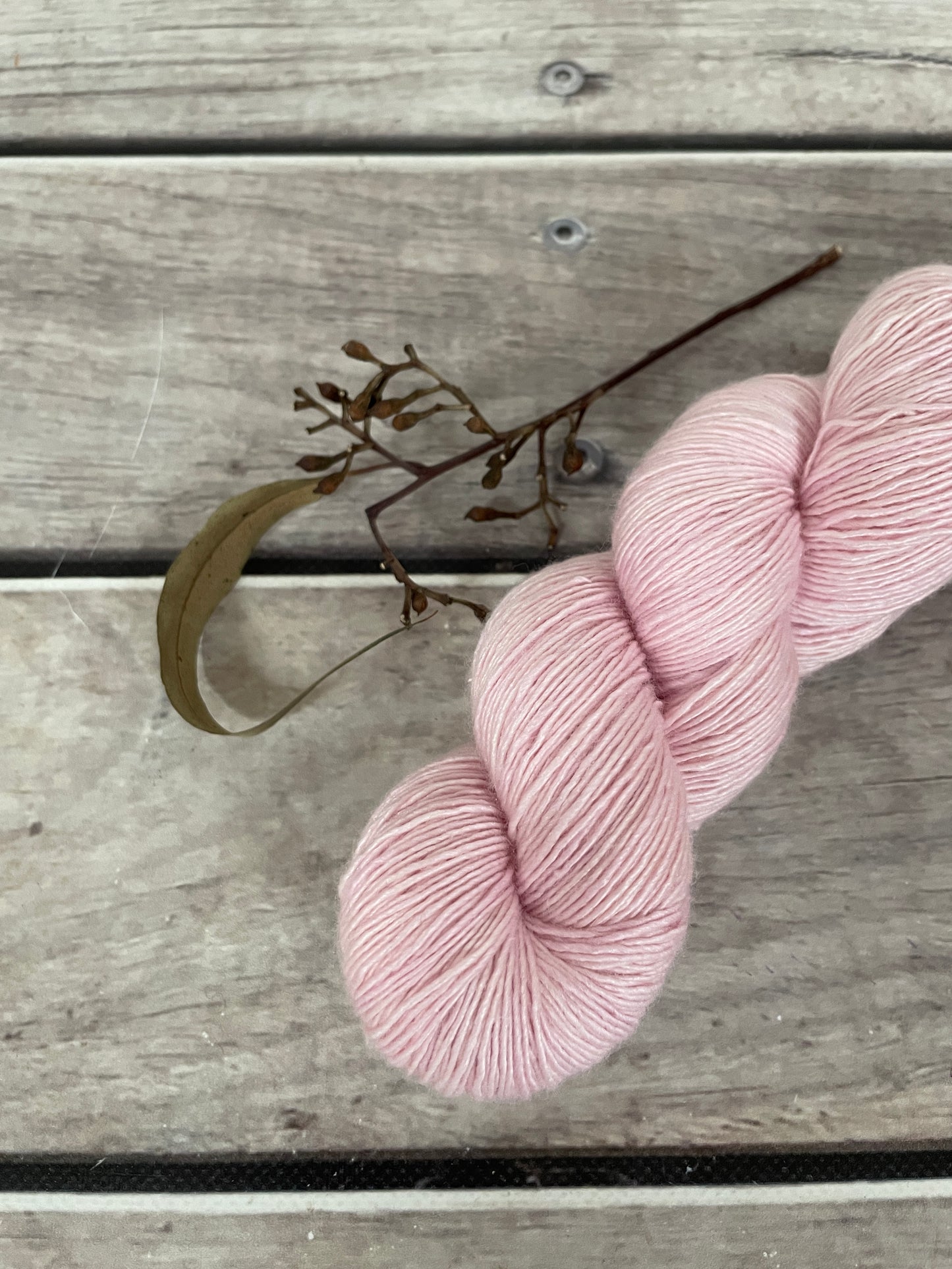 Pale Dragon - 4 ply in Mulberry silk and Merino singles yarn - Osmanthus