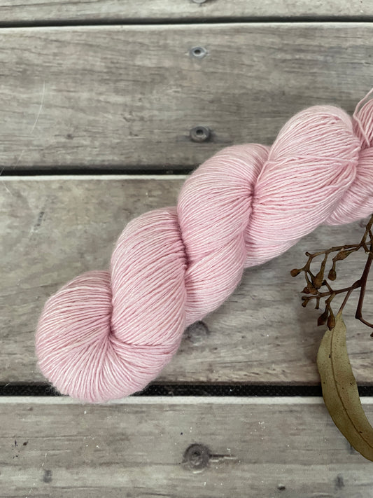 Pale Dragon - 4 ply in Mulberry silk and Merino singles yarn - Osmanthus