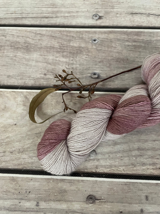 Silvereye Underside - 4 ply Merino /Silk single yarn - Osmanthus