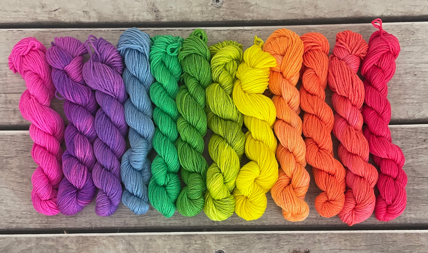 A Neon Rainbow - 12 skein redye Kit