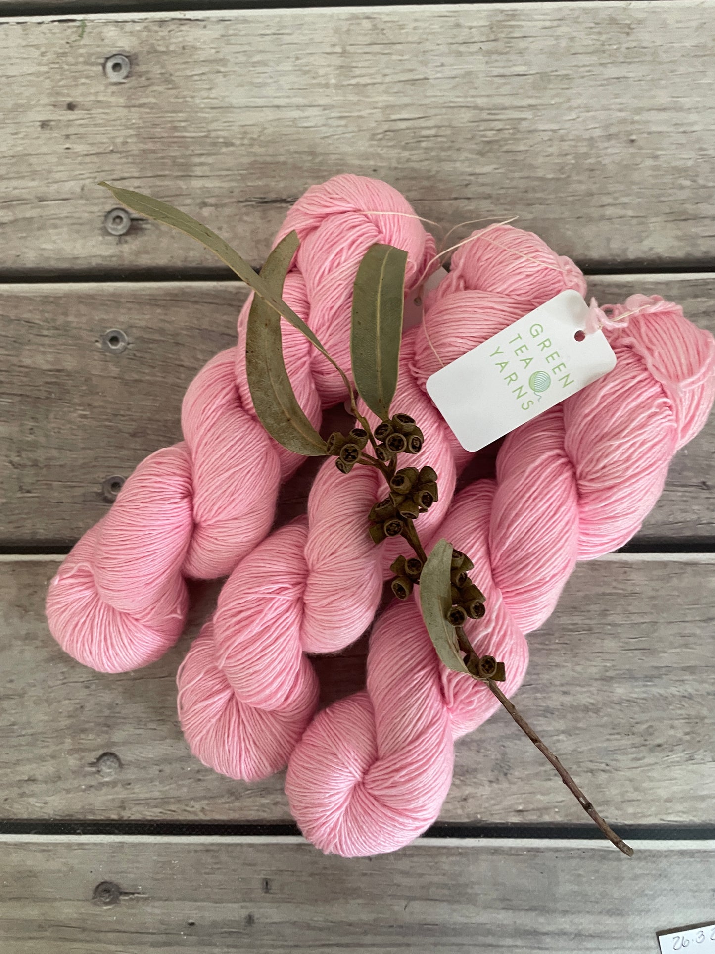 Rosette Pink ooak - Merino/ Silk 4 ply single - Osmanthus4