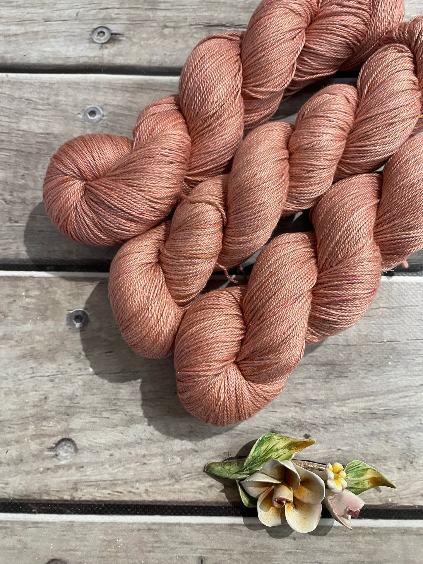 4-skein bargain bundle - Sandalwood on Camelia - silk and cotton 4 ply