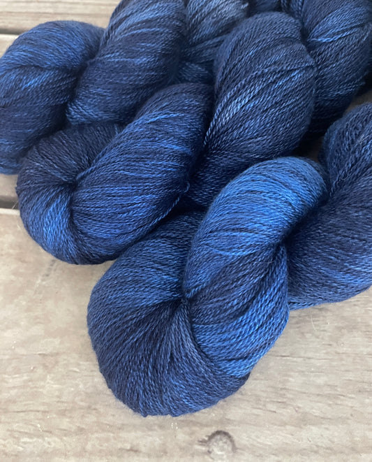 April Blues - 2 ply Silk and Merino - Sencha