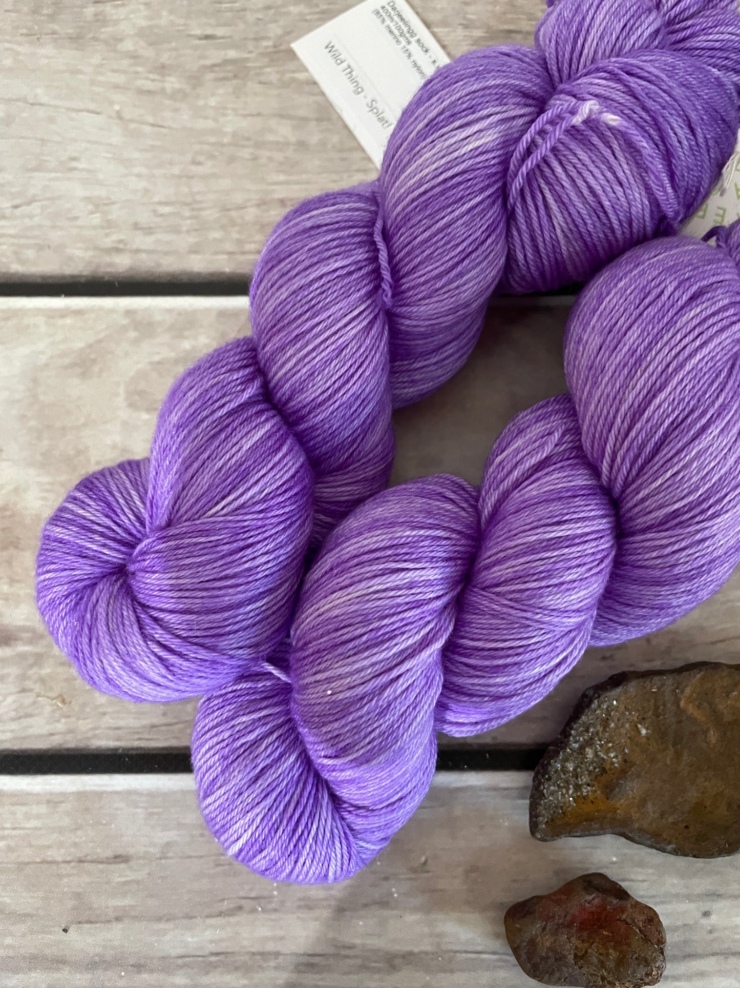 Wild Things - Splat! on Darjeeling merino and nylon 4 ply sock yarn
