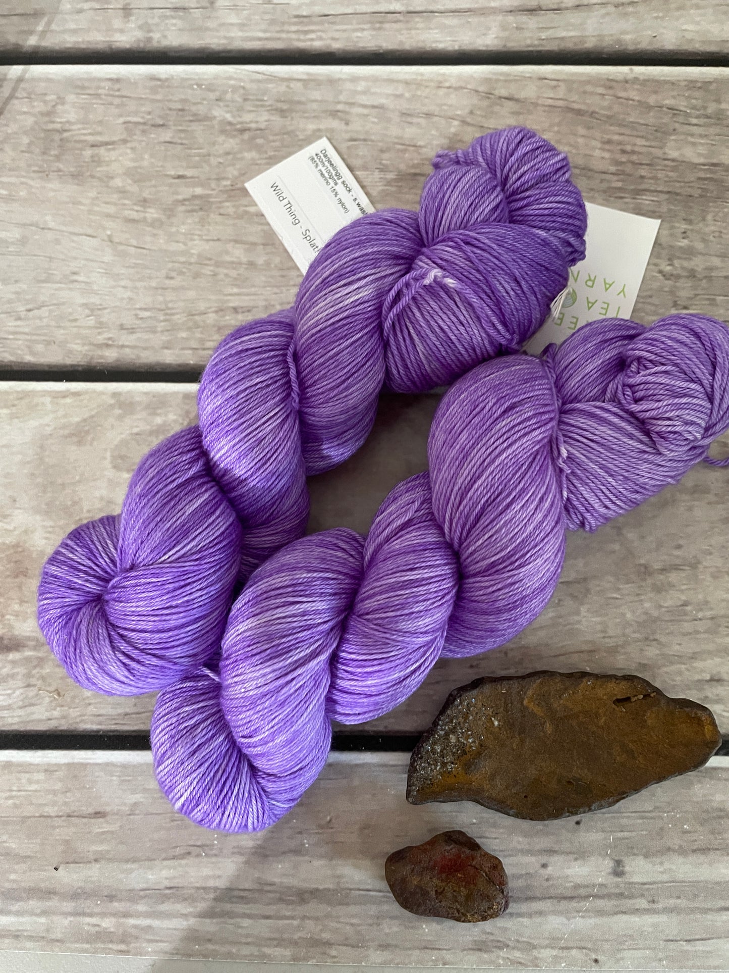 Wild Things - Splat! on Darjeeling merino and nylon 4 ply sock yarn