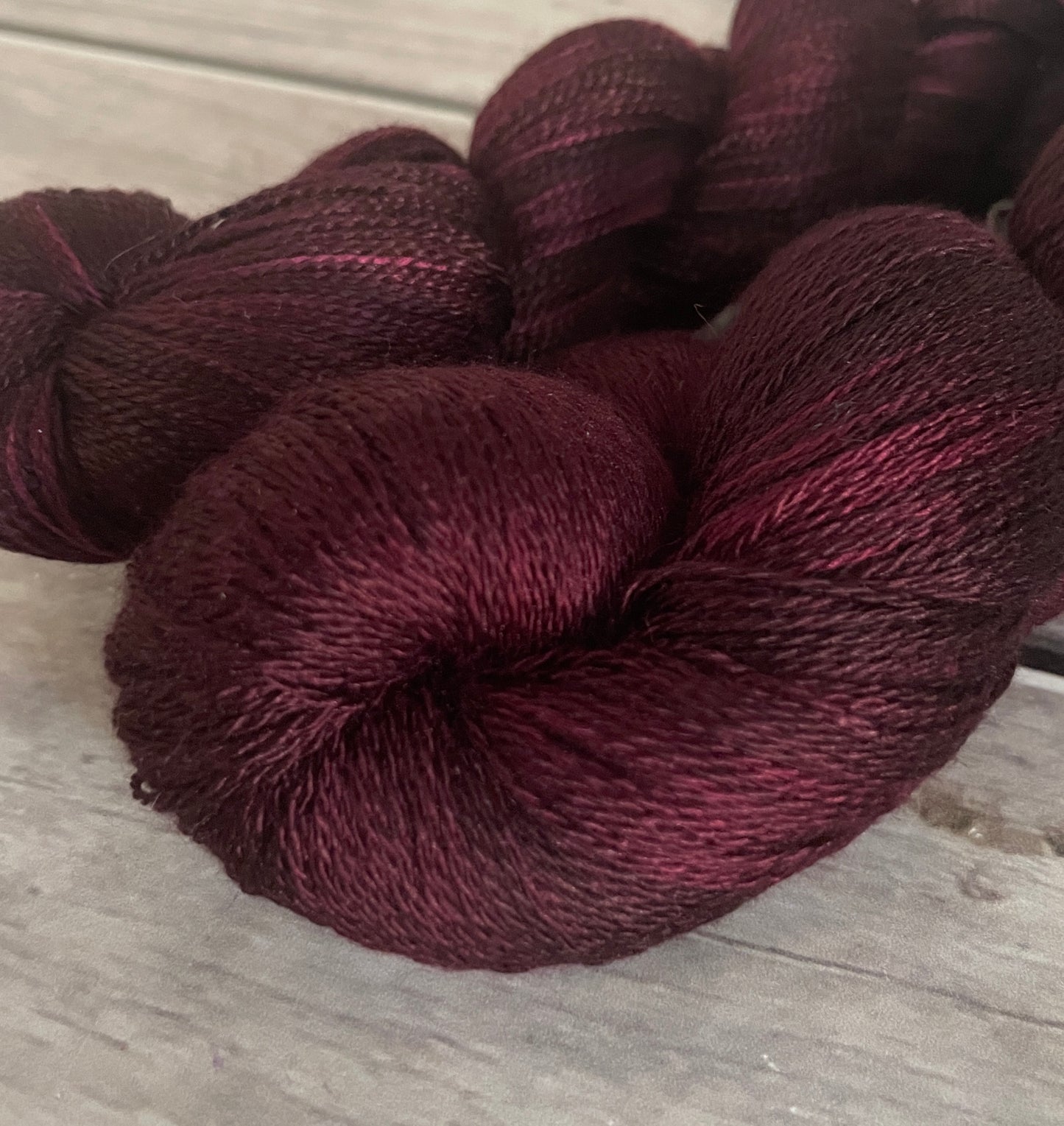 Black Cherry - 2 ply in Mulberry silk - Pekoe (l)