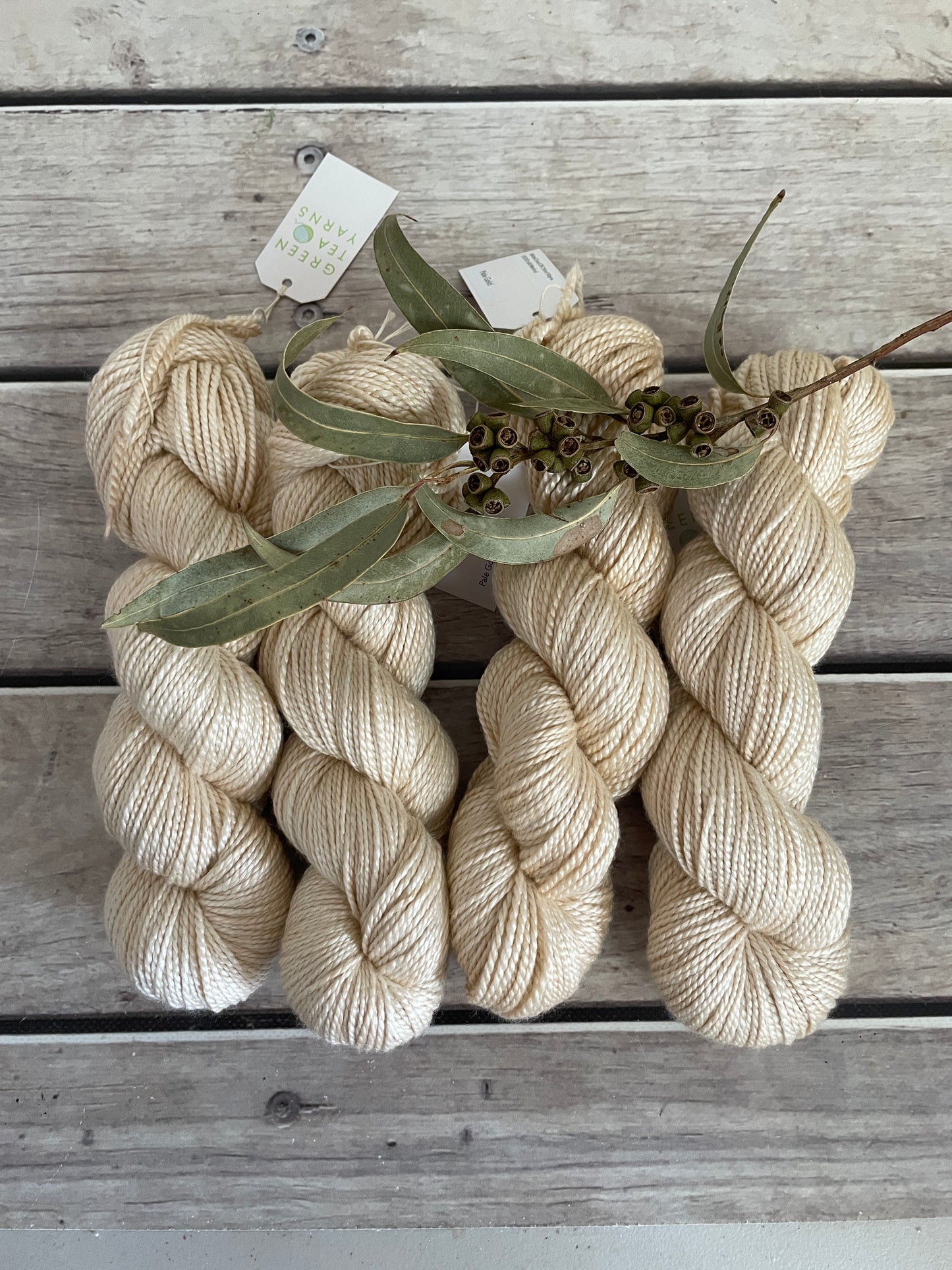Pale Gold - 8 ply silk and merino - White Cloud DK