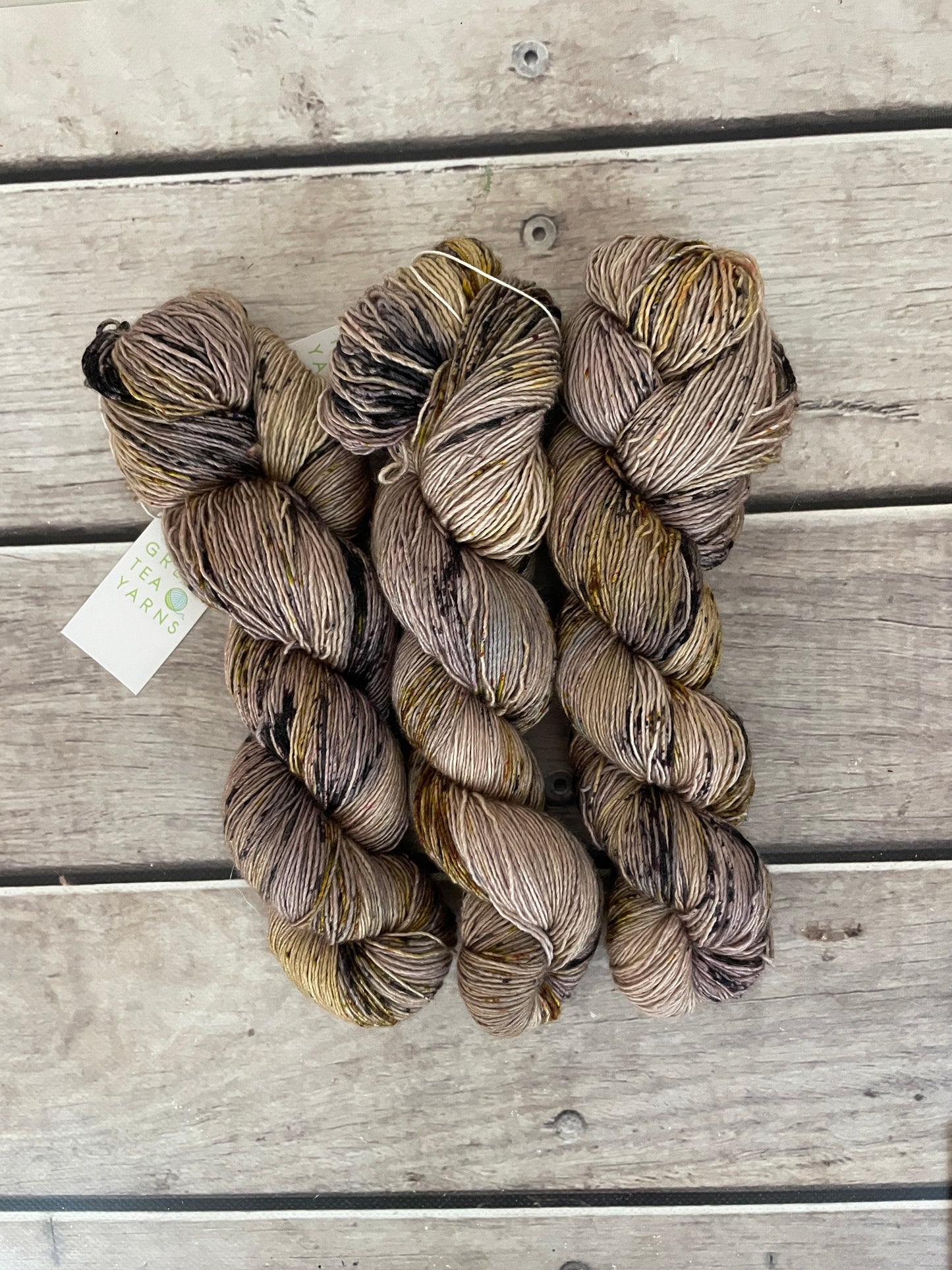 Granny's Cloak Moth #3 - Merino and Silk 4 ply single - Osmanthus