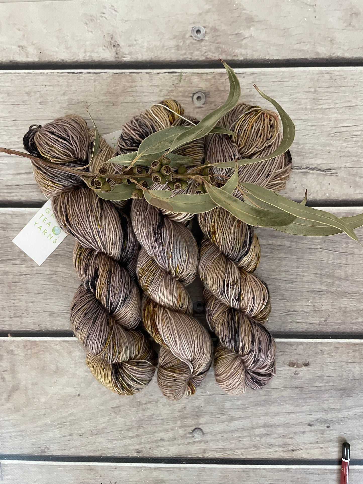 Granny's Cloak Moth #3 - Merino and Silk 4 ply single - Osmanthus