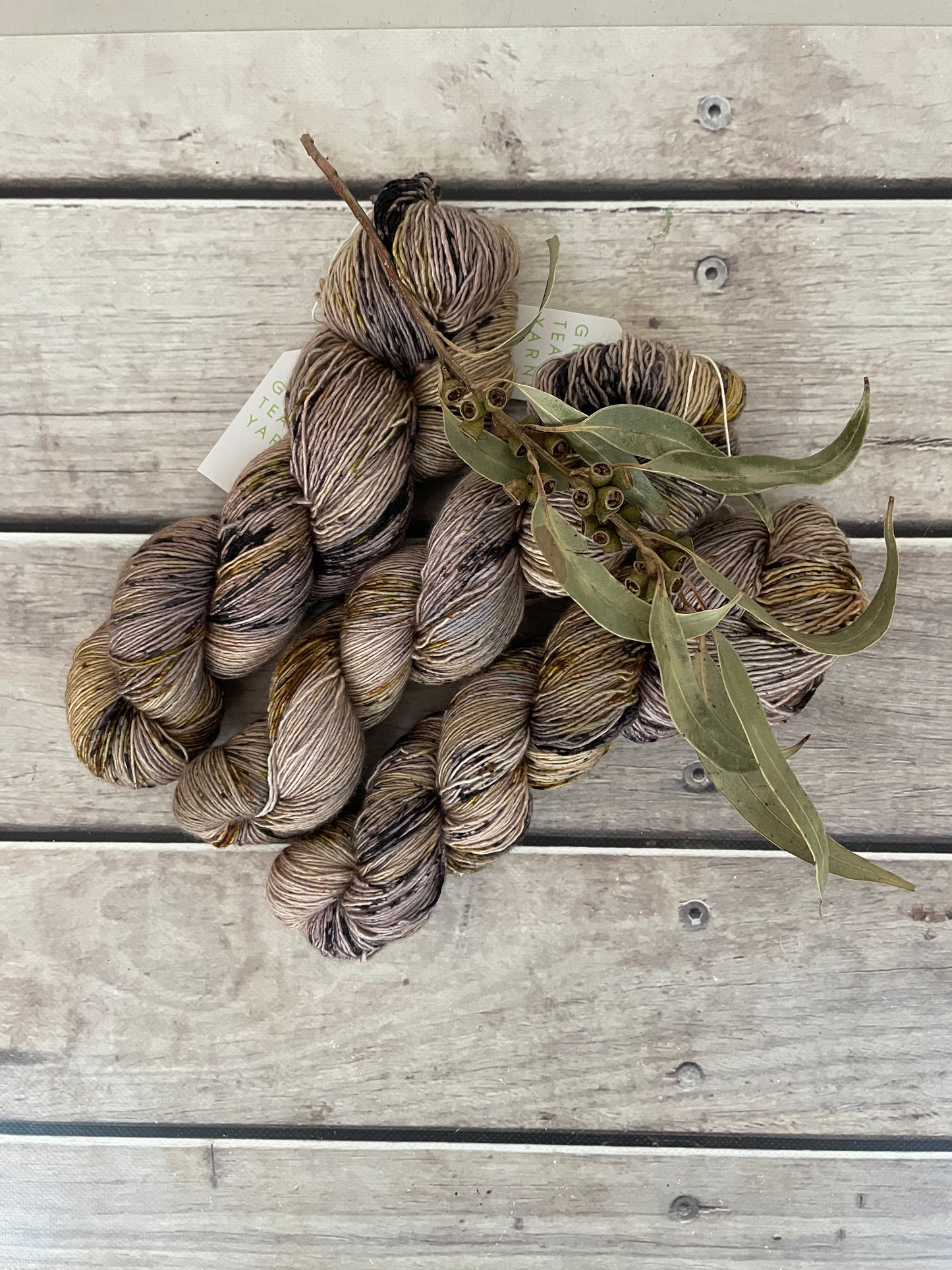 Granny's Cloak Moth #3 - Merino and Silk 4 ply single - Osmanthus