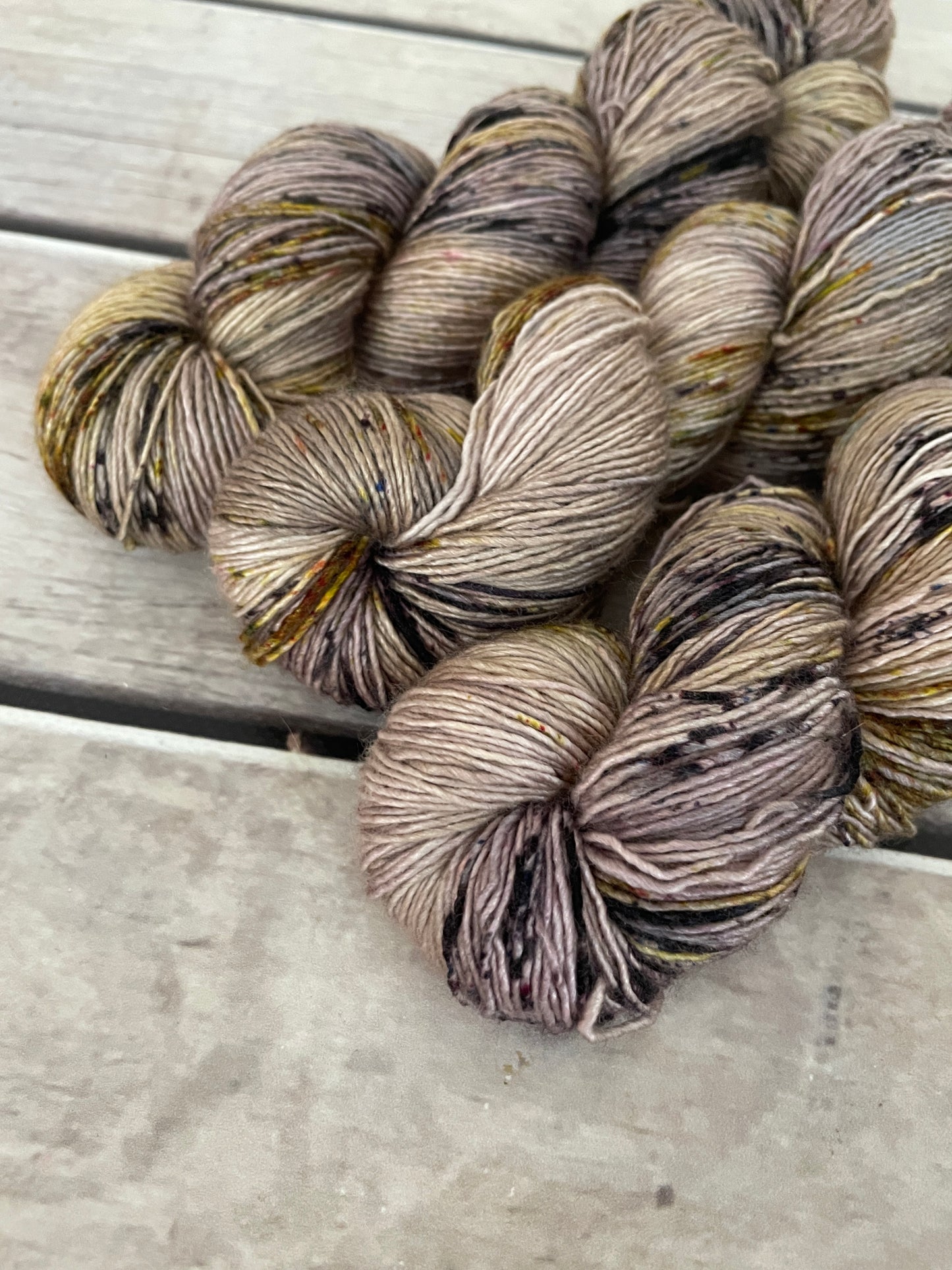 Granny's Cloak Moth #3 - Merino and Silk 4 ply single - Osmanthus