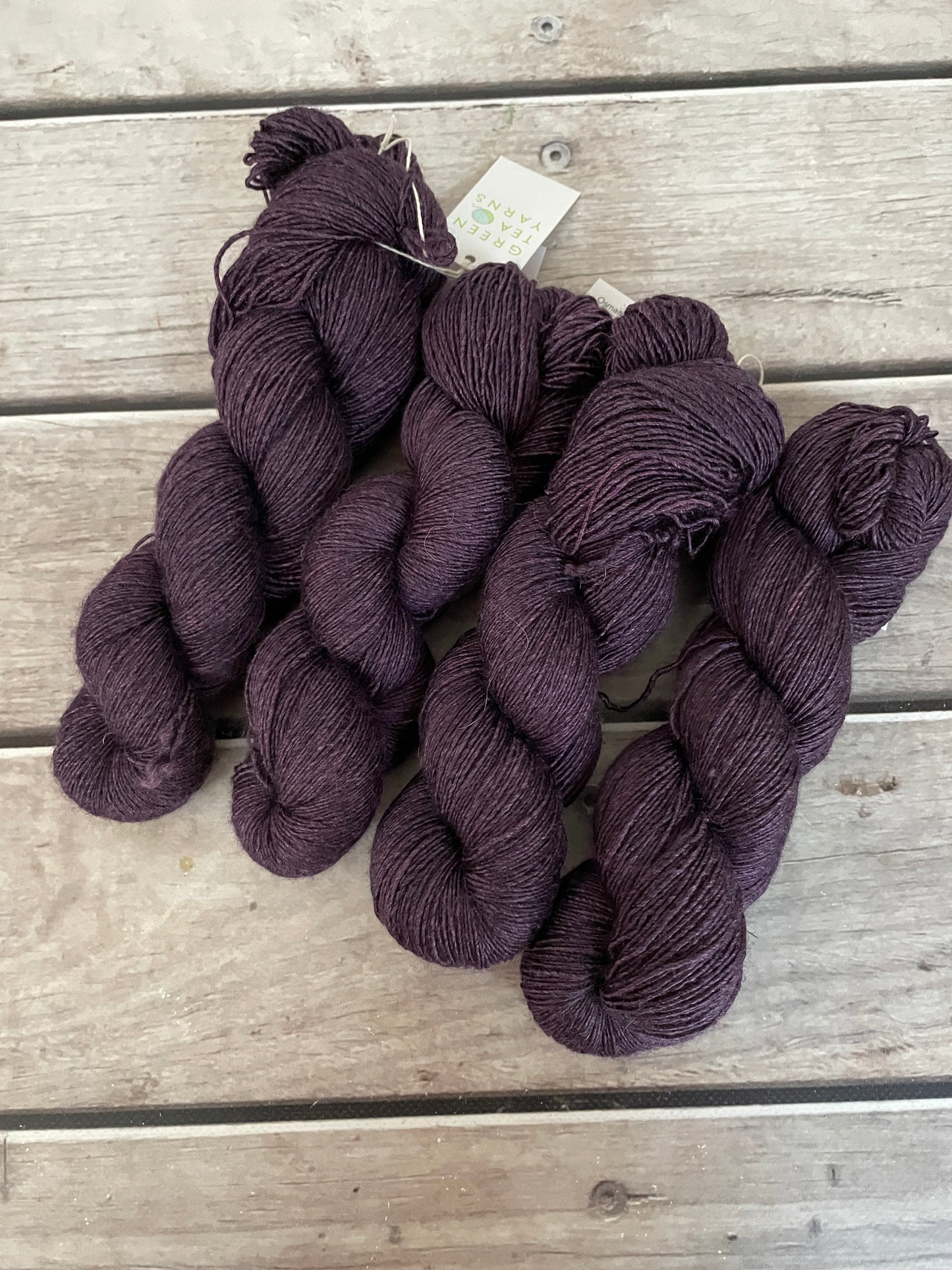 Blackbirds in Flight on Merino and Silk 4 ply single yarn- Osmanthus