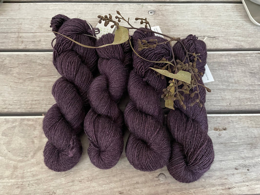 Blackbirds in Flight on Merino and Silk 4 ply single yarn- Osmanthus