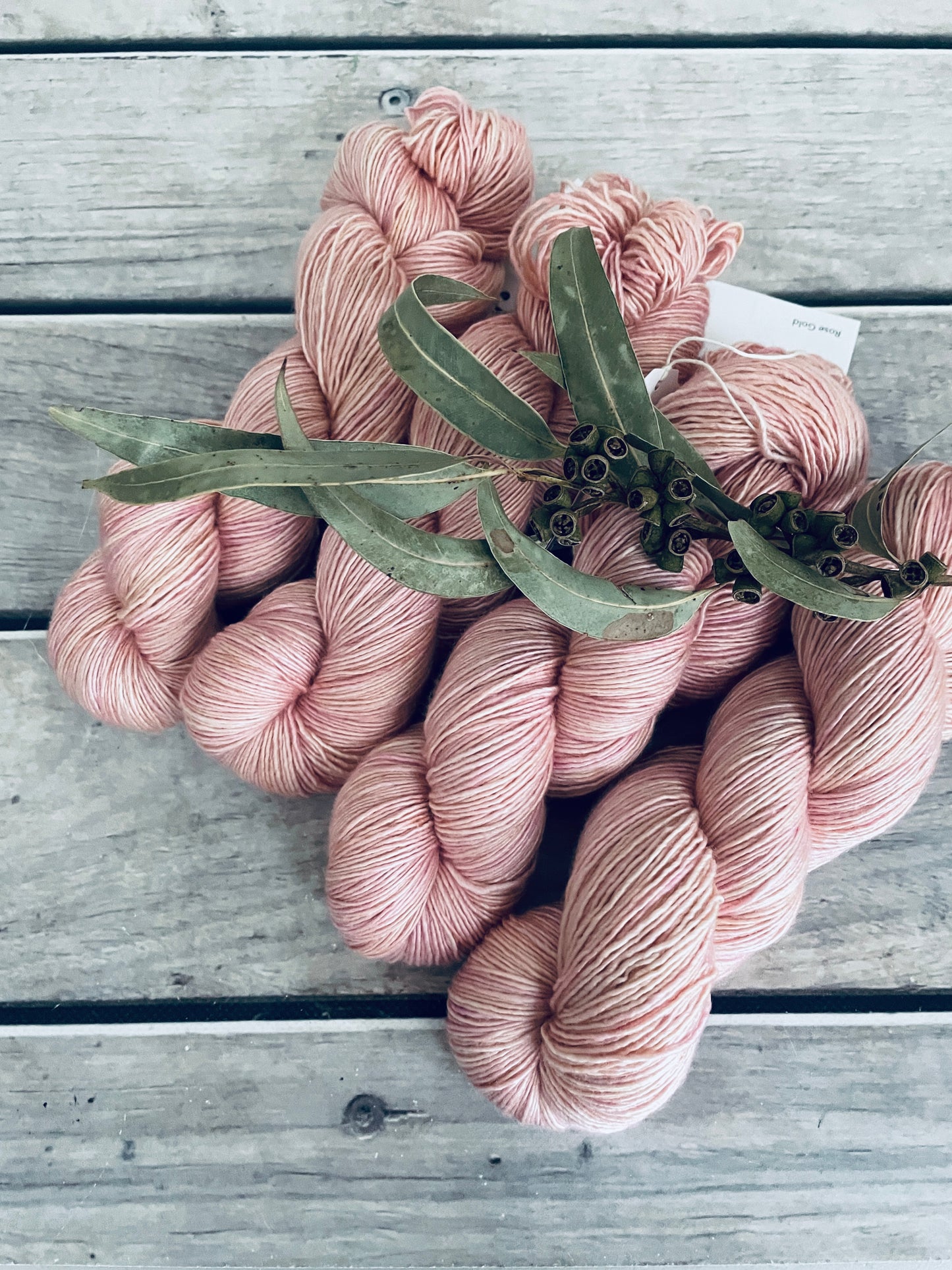 Rose Gold - 4 ply in Mulberry silk and Merino singles yarn - Osmanthus