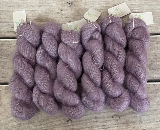 Lilac - on Silk and Mohair - lace weight, 2 ply