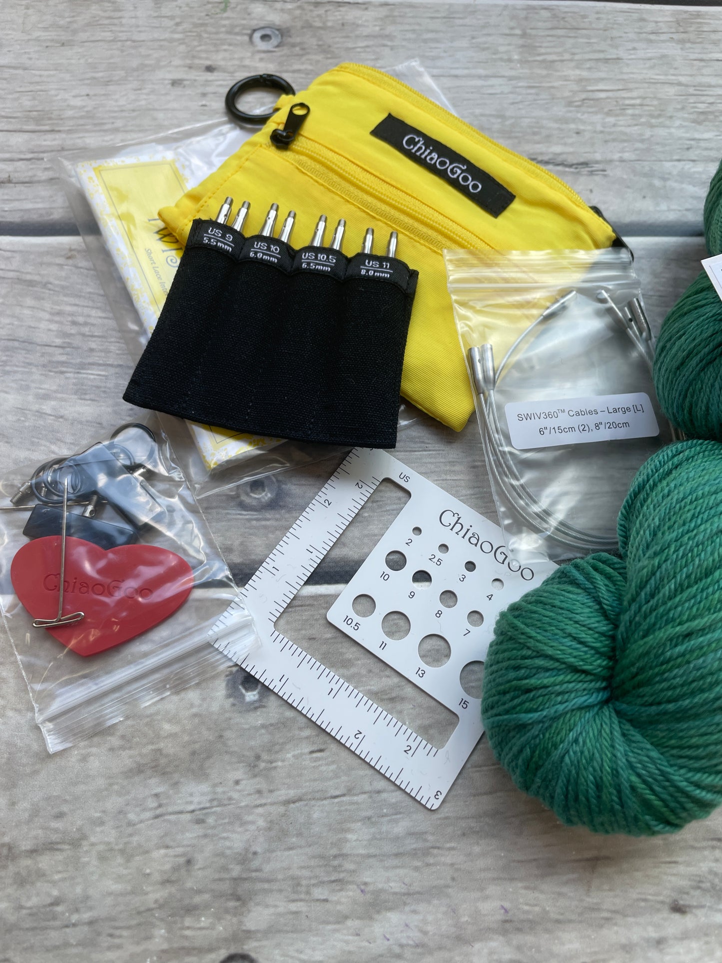 ChiaoGoo TWIST Shorties Needle set - 3" tips - Large sized Set