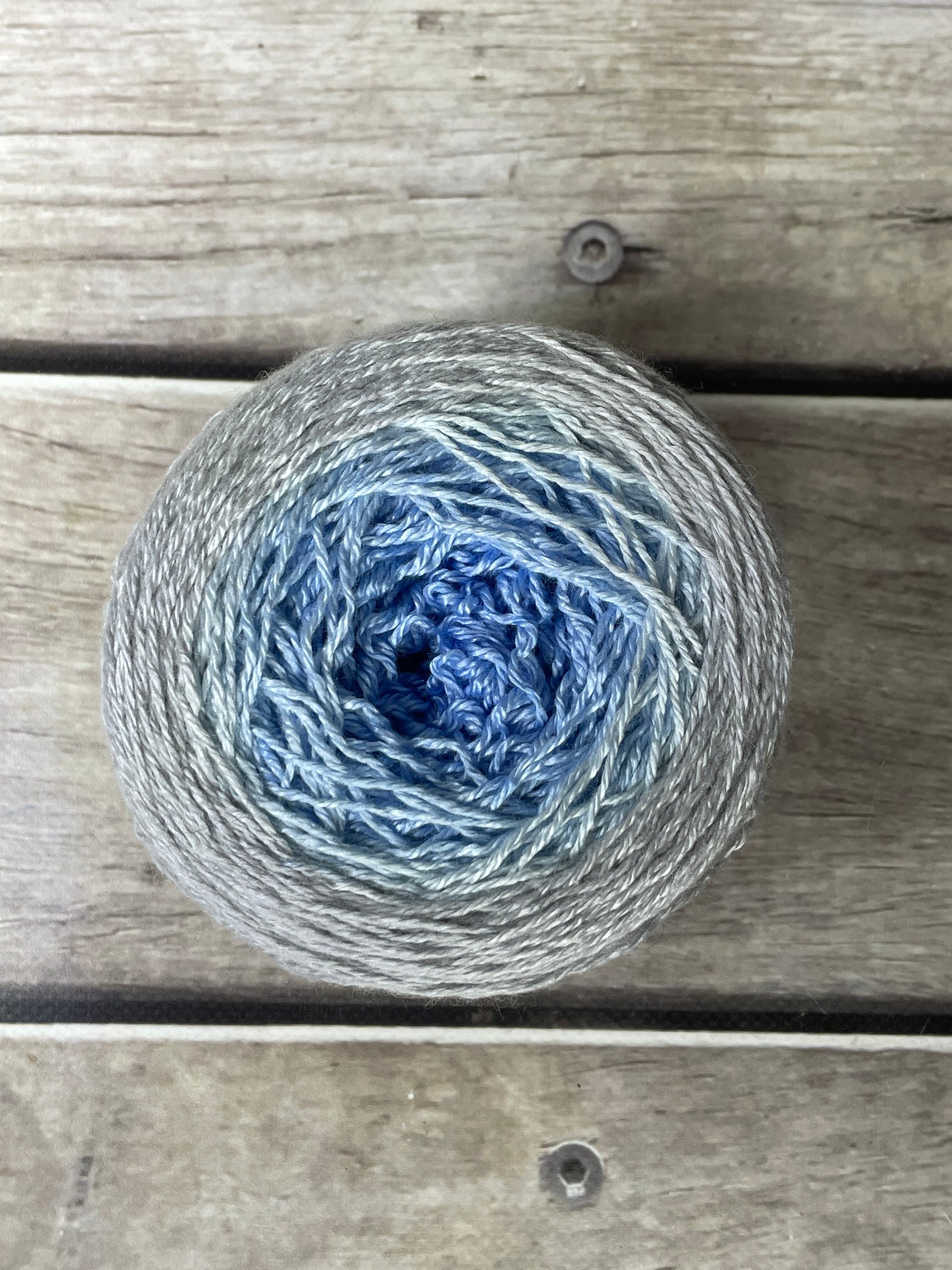 Skyfall - on Echinacea - 2 ply silk and alpaca